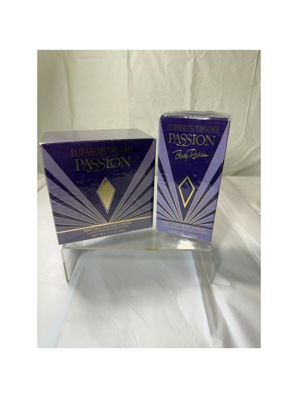 Elizabeth Taylor's PASSION Perfumed Body Lotion 5.25 oz Dusting Powder 3.5 oz